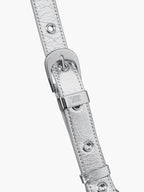 Marge Sherwood Outpocket Hobo Mini in silver crinkle, view 7