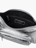 Marge Sherwood Outpocket Hobo Mini in silver crinkle, view 8