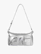 MARGESHERWOOD Outpocket Hobo Shoulder Bag Silver Crinkle strap