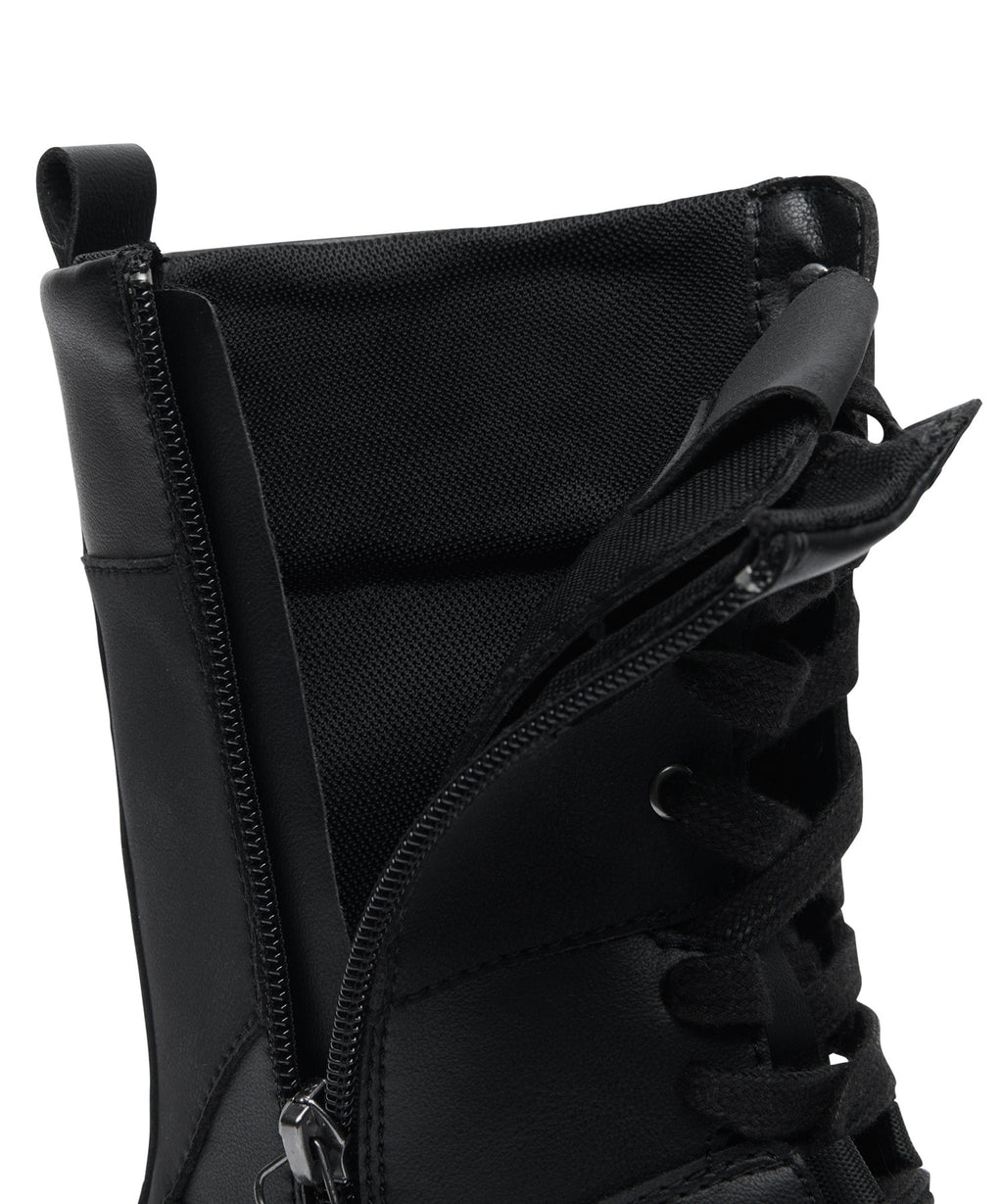 Rockfish Weatherwear Aster High Top Sneakers Black side zip closeup