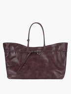 MARGESHERWOOD Grandma Used Bag XL - Wine Pull-up Leather