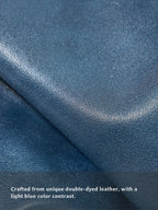 Songmont Medium Gather Bag - Navy double-dyed leather, contrast detail