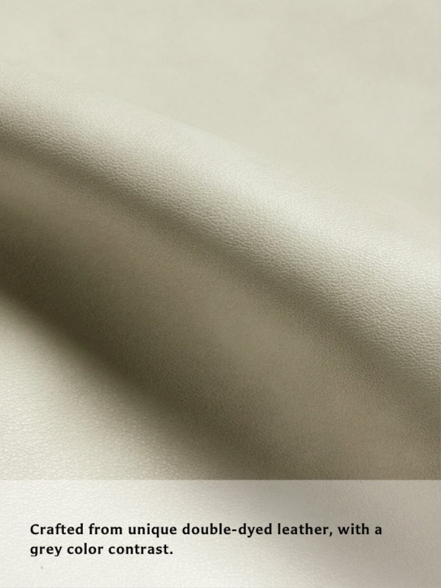 Songmont Small Gather Bag Cloud - close-up of the double-dyed leather