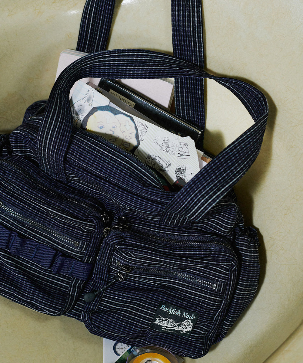 Rockfish Weatherwear Check Bowling Bag Navy photo 2