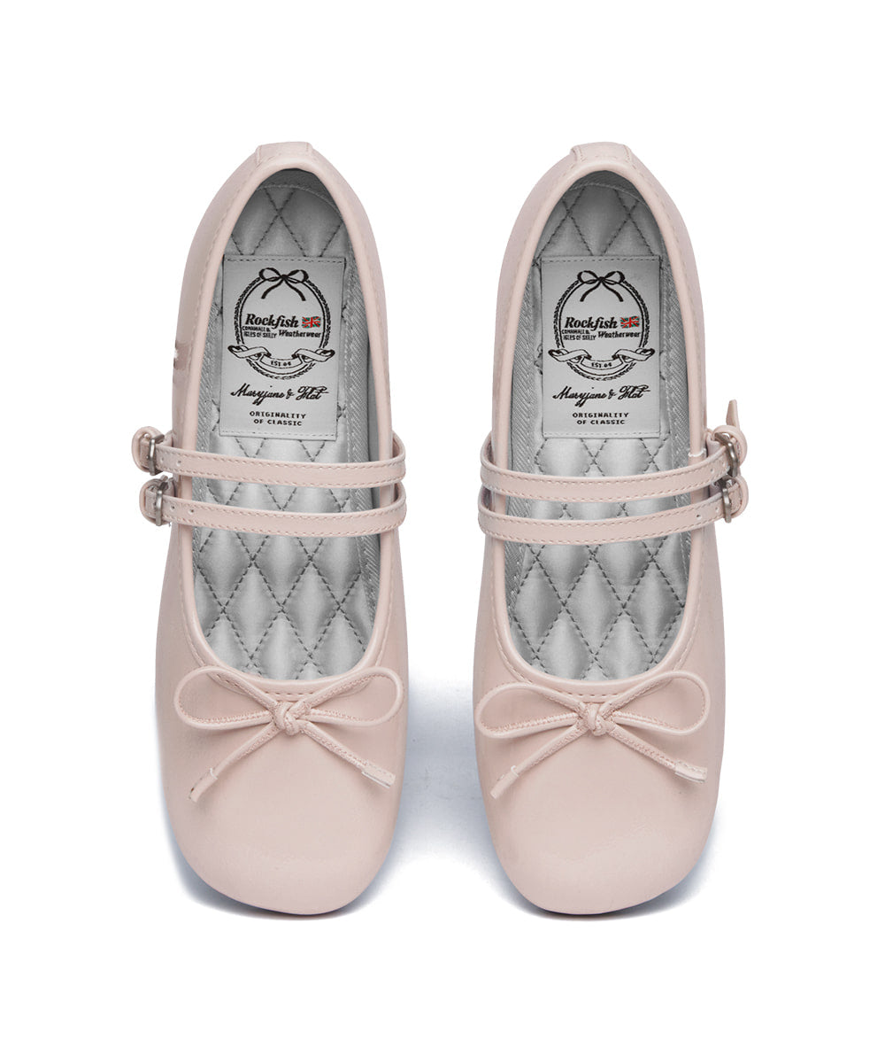 Rockfish Weatherwear Square Toe Two Strap Maryjanes 4cm Pink view 10