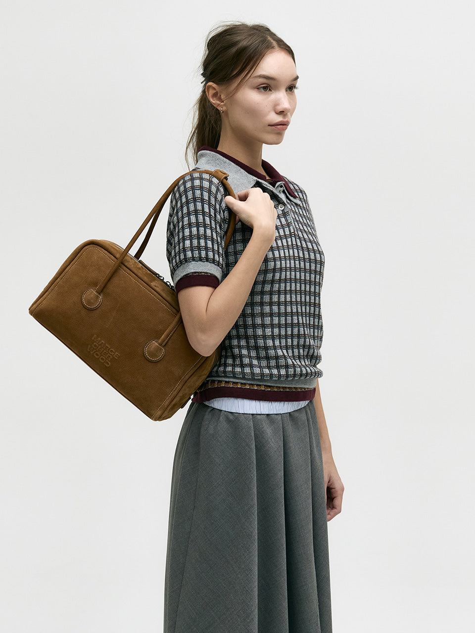 MARGESHERWOOD Soft Boston Bag - Chestnut Nubuck