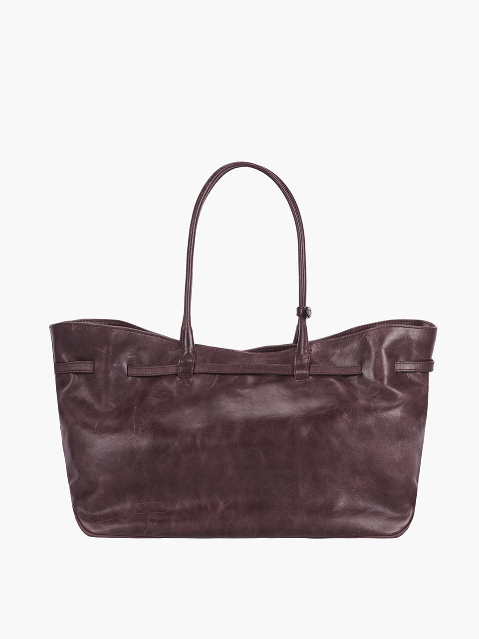 MARGESHERWOOD Grandma Used Bag Large - Wine Pull-up Leather