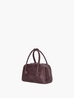 MARGESHERWOOD Soft Tote Mini Bag in Wine Pull-up leather