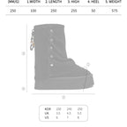 Rockfish Weatherwear Stud Maxi Folded Boots Middle size chart