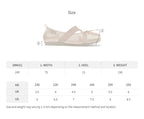 Rockfish Weatherwear Banding Ballet Flats size chart 26FW colours