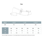 Rockfish Weatherwear Square Toe Two Strap Maryjanes 4cm size chart