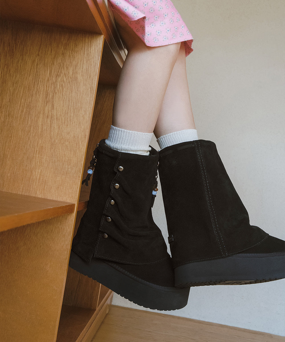 Rockfish Weatherwear Stud Maxi Folded Boots Middle Black - photo 8