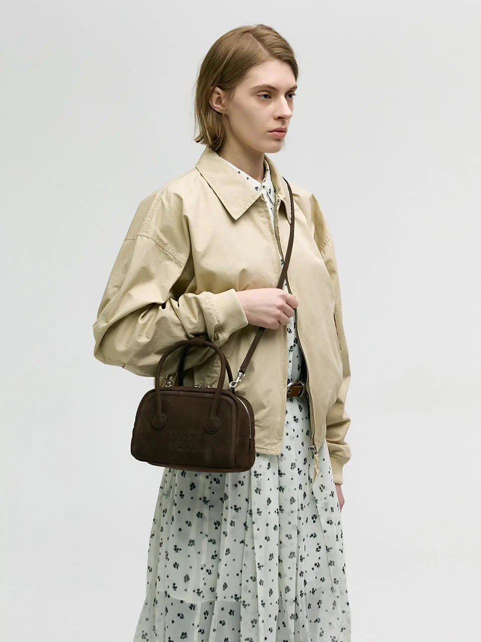 MARGESHERWOOD Soft Tote Mini Bag in Hush Nubuck leather