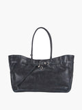 MARGESHERWOOD Grandma Used Bag Large - Navy Pull-up Leather