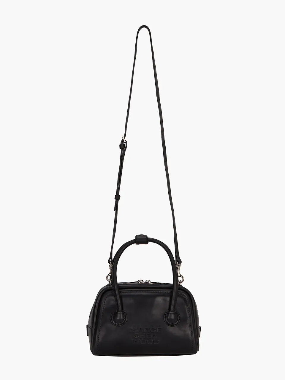 MARGESHERWOOD Soft Tote Mini Bag in Black Pull-up leather