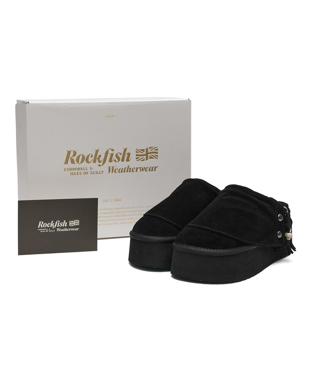 Rockfish Weatherwear Stud Maxi Folded Mules Black view 10
