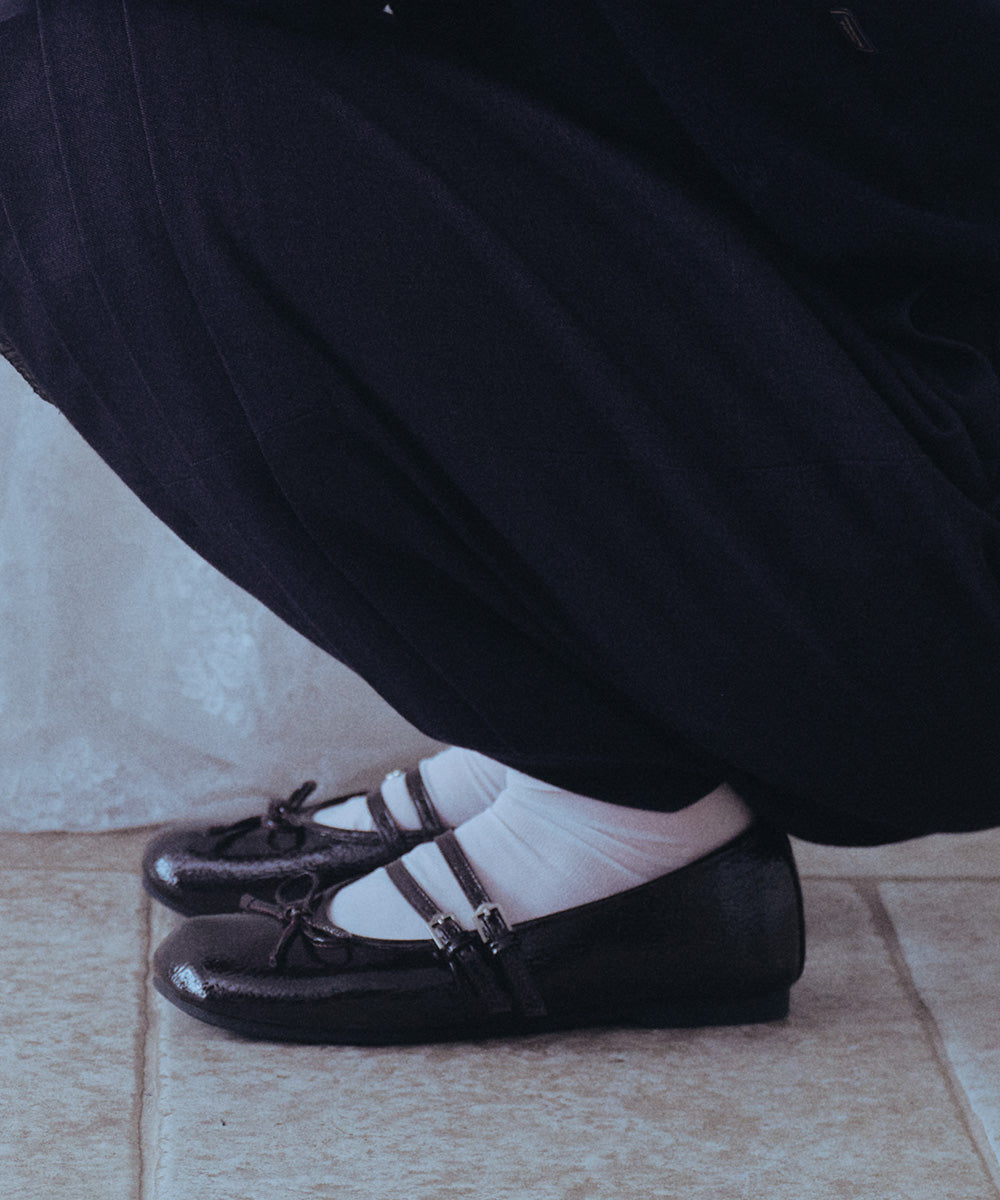 Rockfish Weatherwear Square Toe Two Strap Maryjanes Brown worn crouching