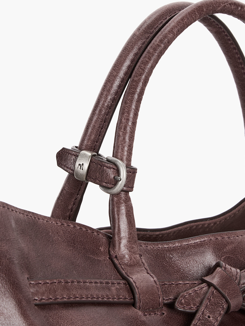 MARGESHERWOOD Grandma Used Bag - Wine Pull-up Leather