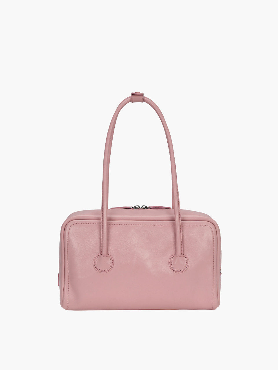 MARGESHERWOOD Soft Boston Bag - Baby Pink Crinkle