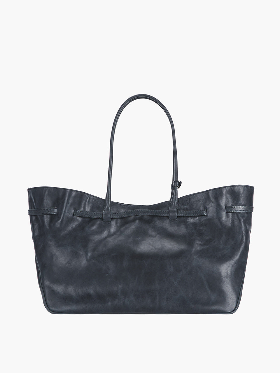 MARGESHERWOOD Grandma Used Bag Large - Navy Pull-up Leather