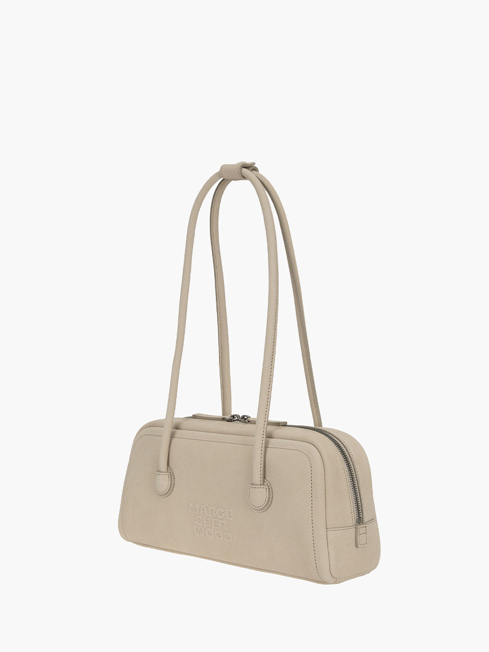 MARGESHERWOOD Soft Boston Ew Baguette Bag - Nude Nubuck
