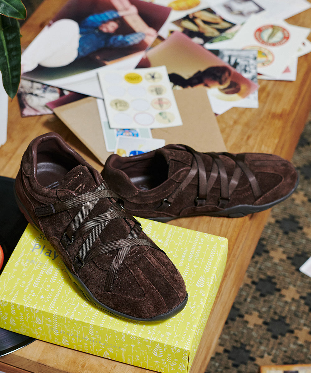 Rockfish Weatherwear ZANE X-STRAP SNEAKERS(SUEDE) Dark Brown view 4