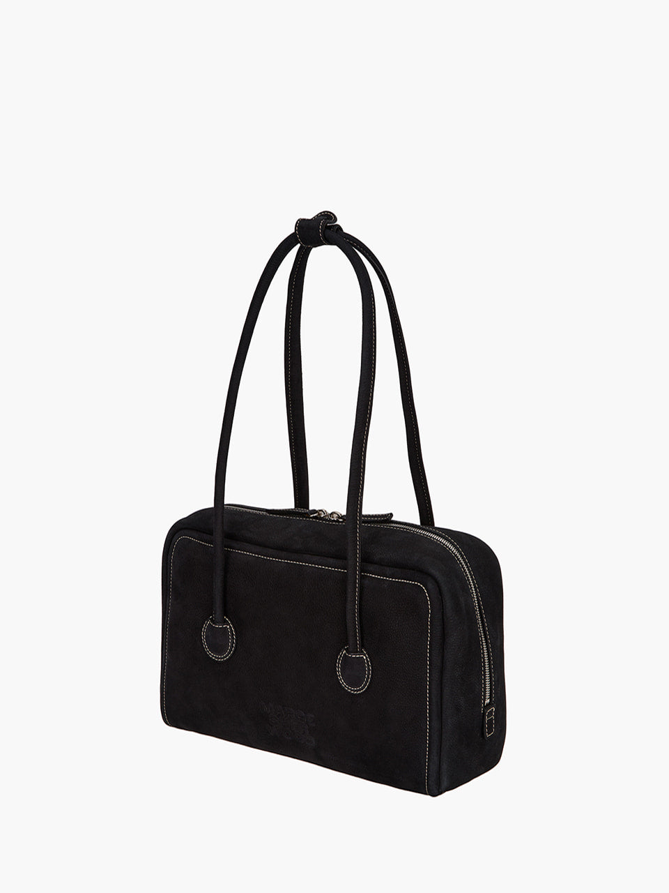 MARGESHERWOOD Soft Boston Bag - Black Nubuck