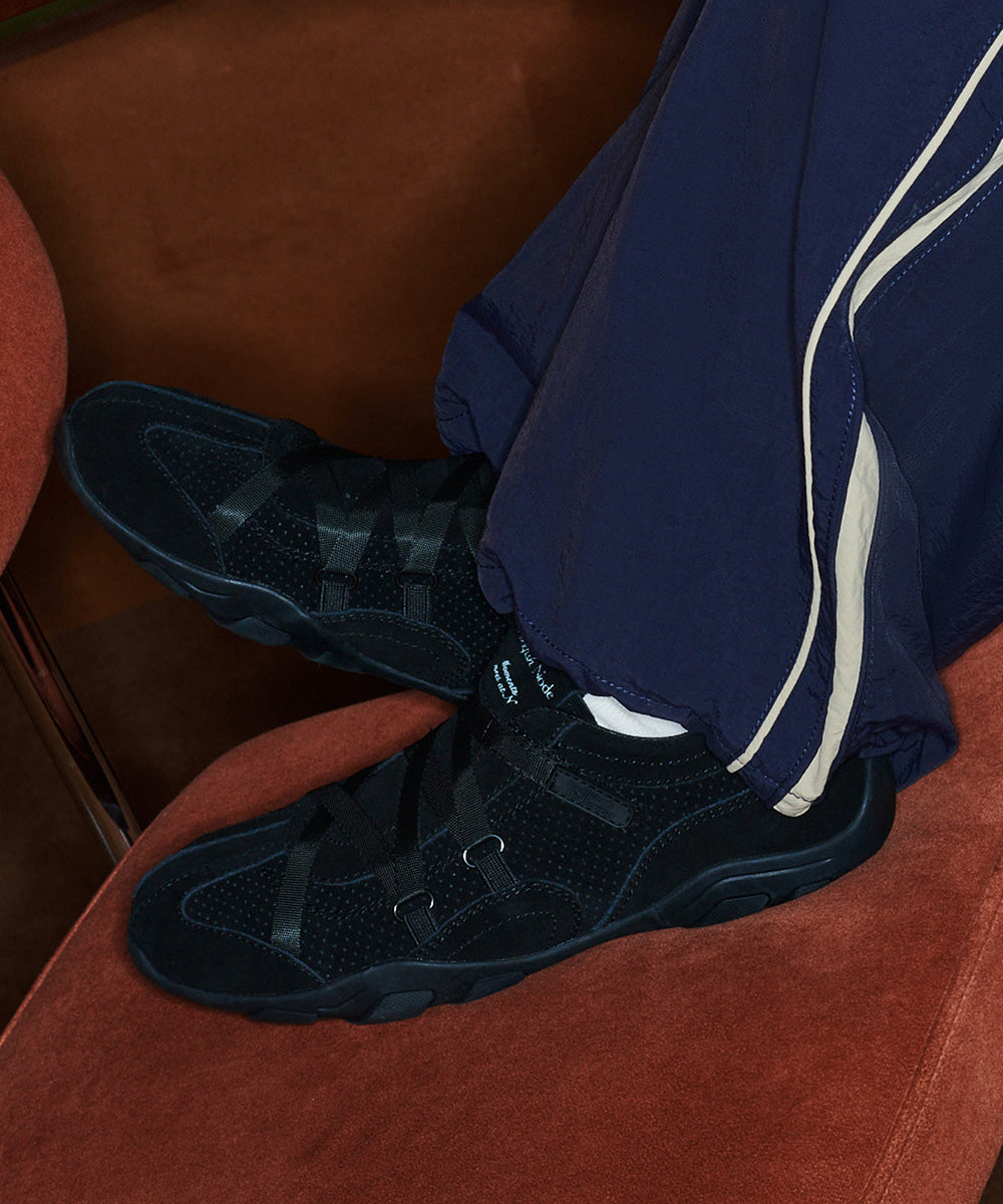 Rockfish Weatherwear ZANE X-STRAP SNEAKERS(SUEDE) Black view 4