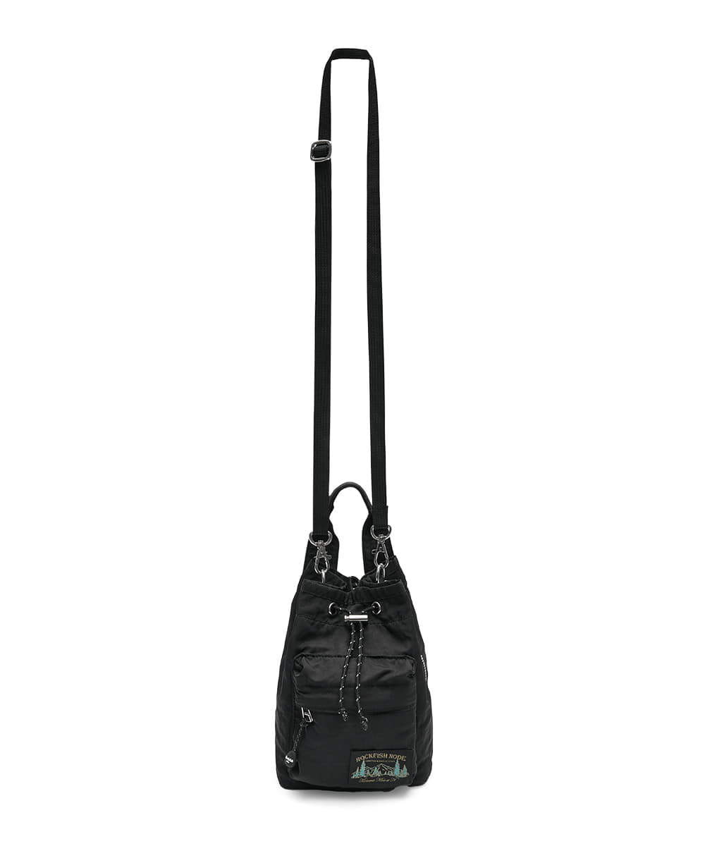 Rockfish Weatherwear Nylon Drawstring Mini Bag Black view 7