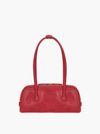 MARGESHERWOOD Soft Boston Ew Baguette Bag - Apple Red Leather