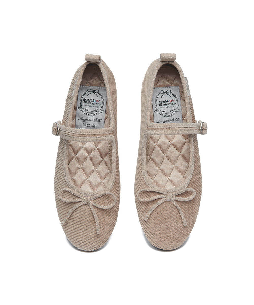 Rockfish Weatherwear Bella Maryjanes Corduroy Taupe view 6