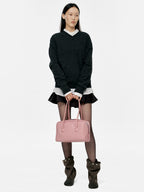 MARGESHERWOOD Soft Boston Bag - Baby Pink Crinkle