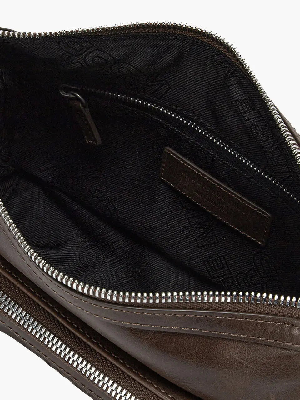 Marge Sherwood Outpocket Hobo Mini in washed brown pull-up, view 5