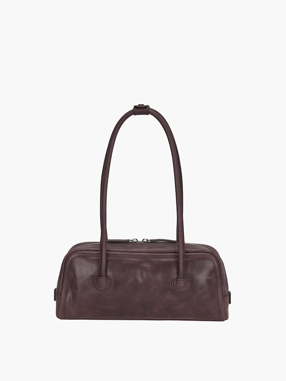MARGESHERWOOD Soft Boston Ew Baguette Bag - Wine Leather