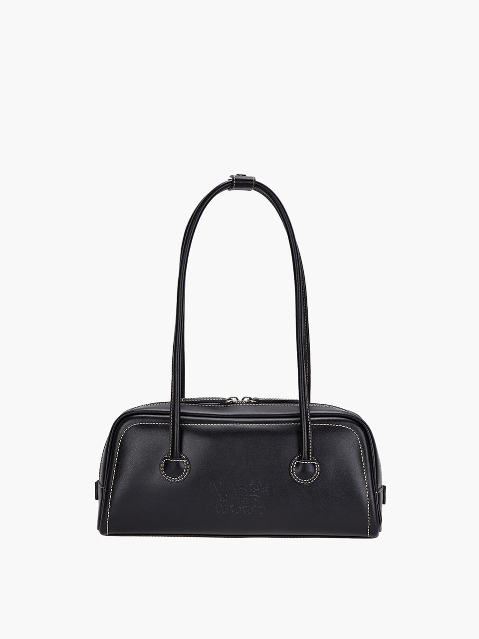 MARGESHERWOOD Soft Boston Ew Baguette Bag - Black Plain