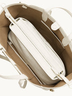 Songmont Large Yore Tote Bag Cloud - interior from above with inner pouch