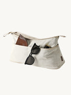 Songmont Large Yore Tote Bag Onyx - inner pouch with sunglasses in the front pocket