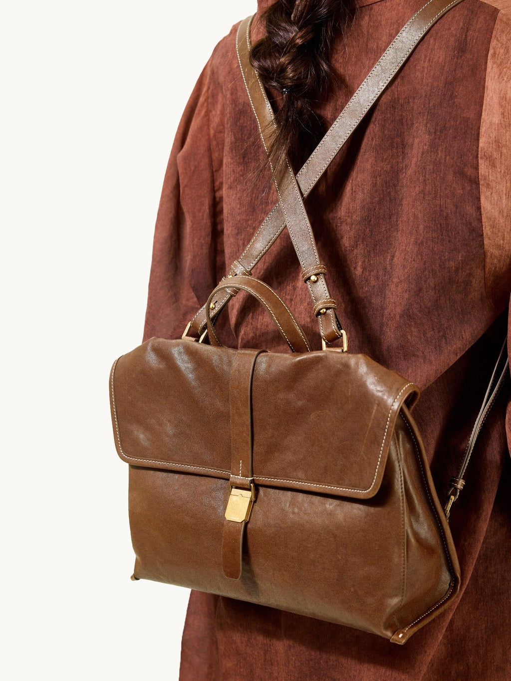 Songmont Small Shan Backpack Sandal - worn as a backpack with crossover straps