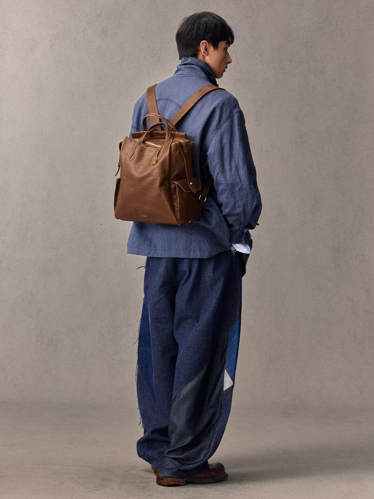 Songmont Small Yore Backpack Sandal - worn on the back, rear view
