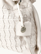 Songmont Small Gather Lattice Bag Cloud worn cross-body