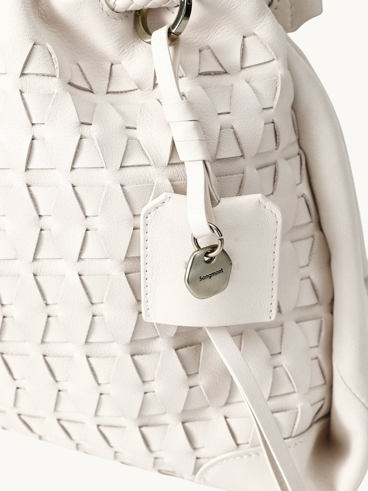 Songmont Small Gather Lattice Bag Cloud worn cross-body