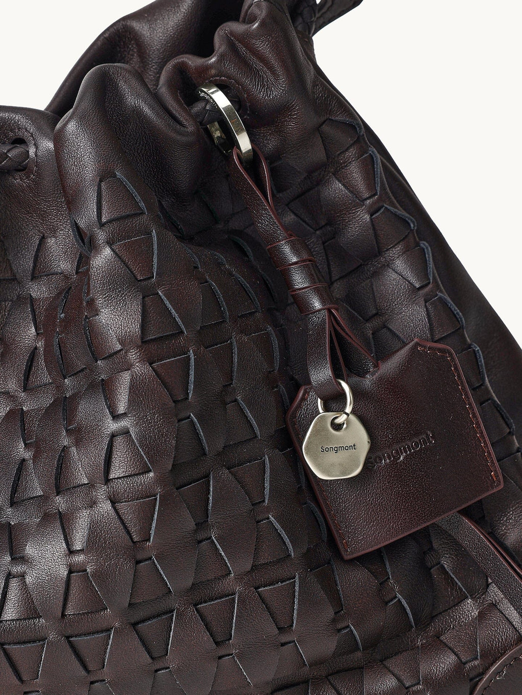 Songmont Small Gather Lattice Bag Ebony hardware detail
