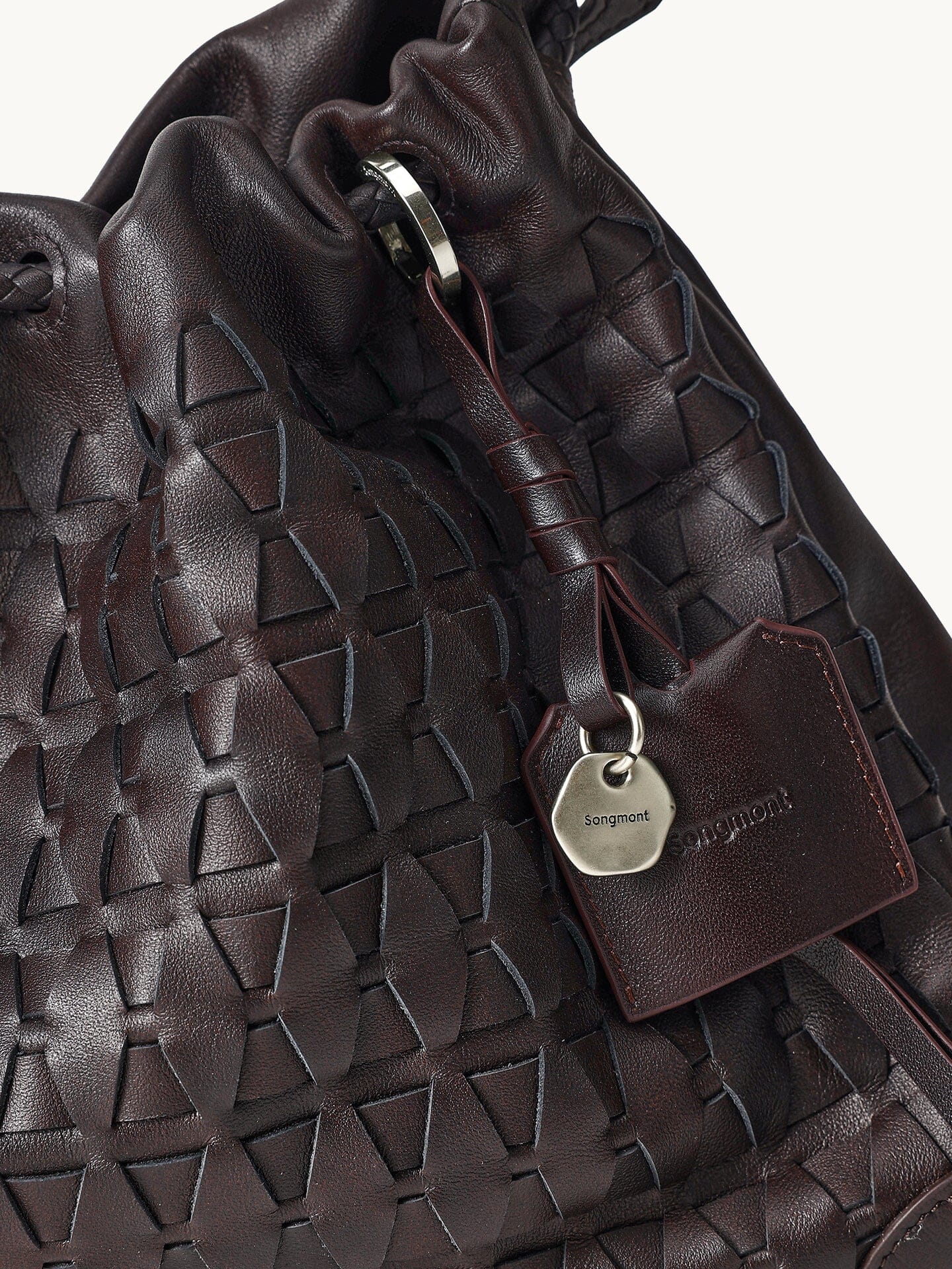 Songmont Small Gather Lattice Bag Ebony hardware detail
