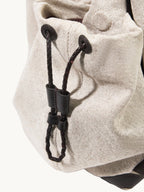 Songmont Medium Gather Backpack Set Canvas - close-up of the braided drawstring toggle