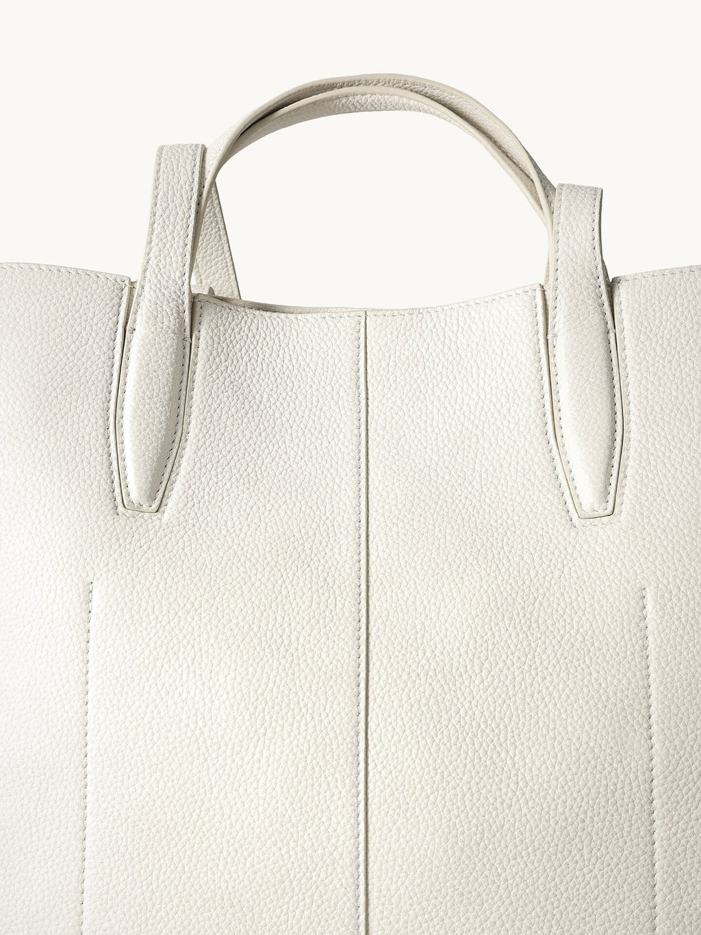 Songmont Large Yore Tote Bag Cloud - top handles and front panel detail