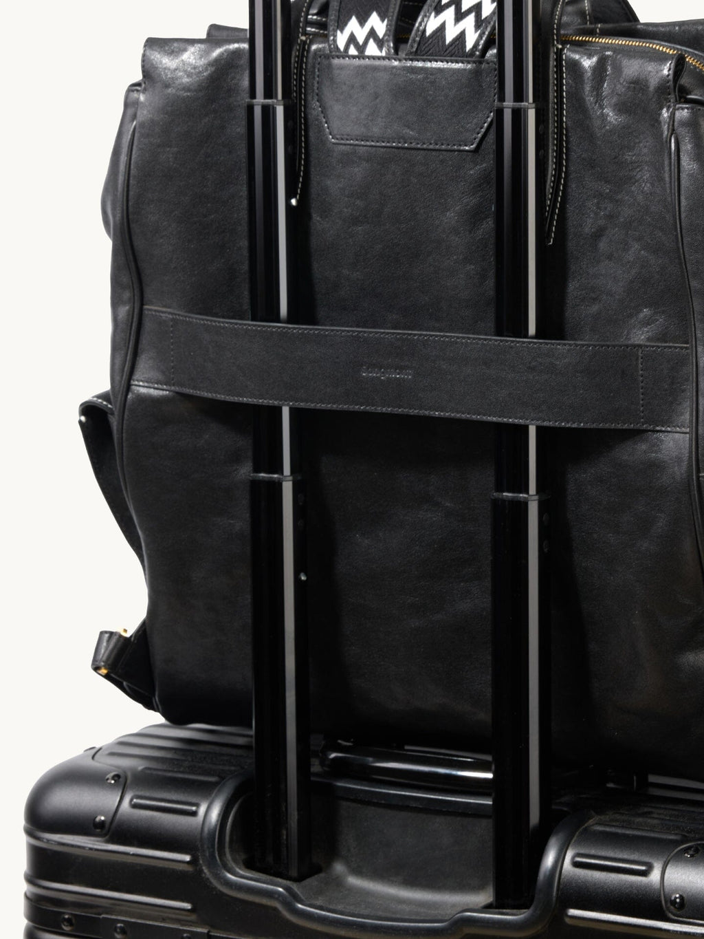 Songmont Small Yore Backpack Onyx - luggage sleeve over a suitcase handle