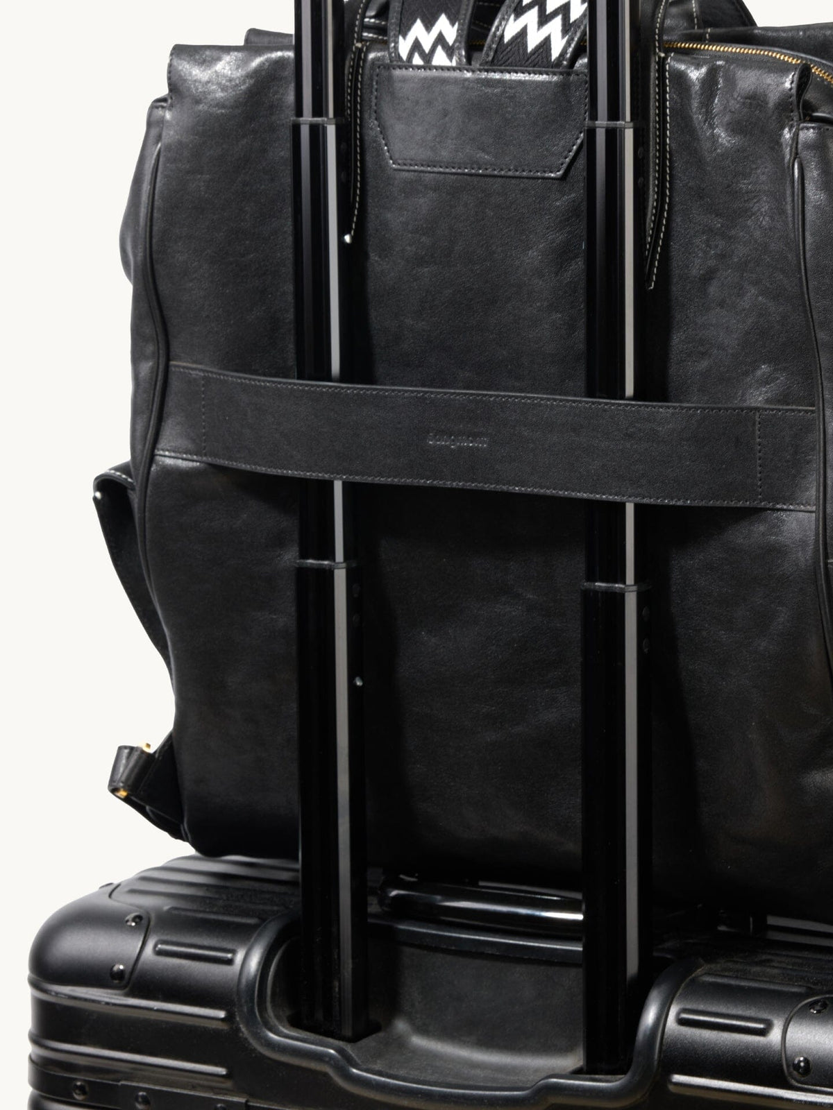 Songmont Small Yore Backpack Onyx - luggage sleeve over a suitcase handle
