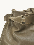 Songmont Small Gather Bag Dark Pine Green drawstring detail