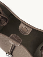 Songmont Song Bucket Bag Taupe - suede interior detail