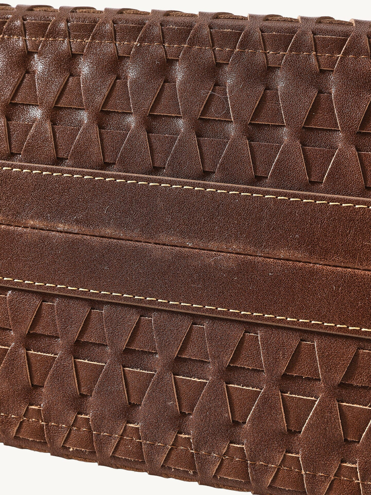 Songmont Small Lattice Tote Sandal - woven panel detail
